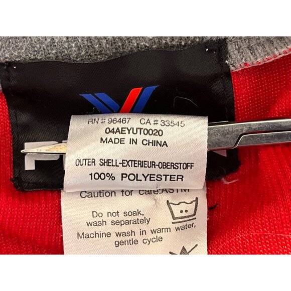 Phenix Men's Medium Long Sleeve 1/4 Polyester Fleece Top Red White - Picture 8 of 8